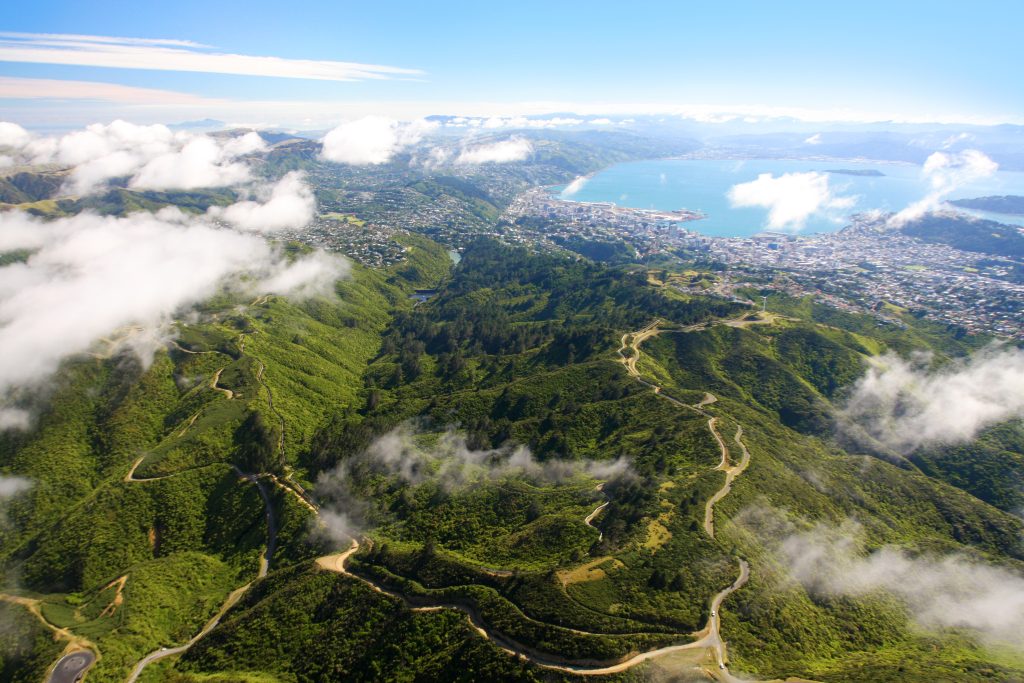 Aerial photo of Zealandia Te Māra a Tāne